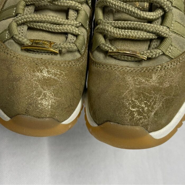 Air Jordan 11 Retro Neutral Olive Metallic Gold Women's 4.jpg